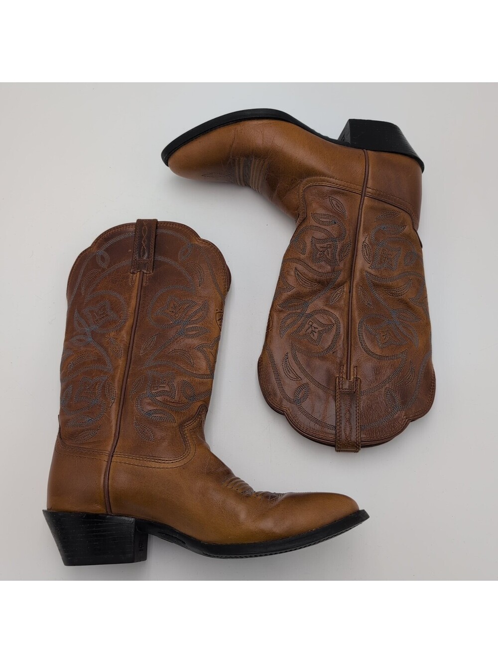 Ariat Heritage Western Cowboy Boots Brown Leather Women's US 6B Style 15740